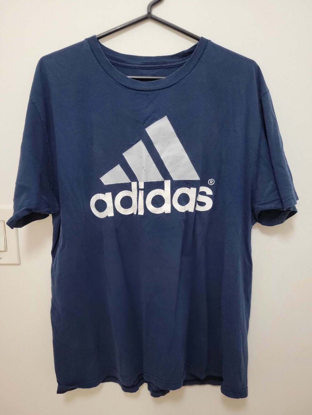 ADIDAS Navy Blue Short Sleeve Logo Tee